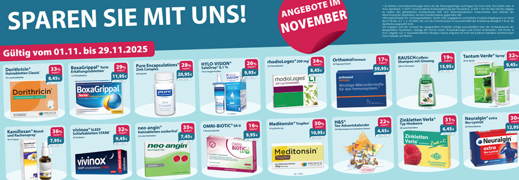 Übersicht über aktuelle Aktionsartikel