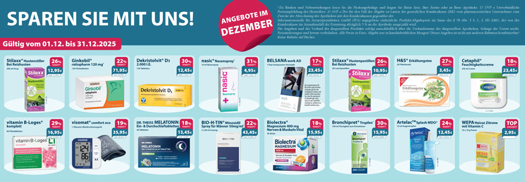 Übersicht über aktuelle Aktionsartikel