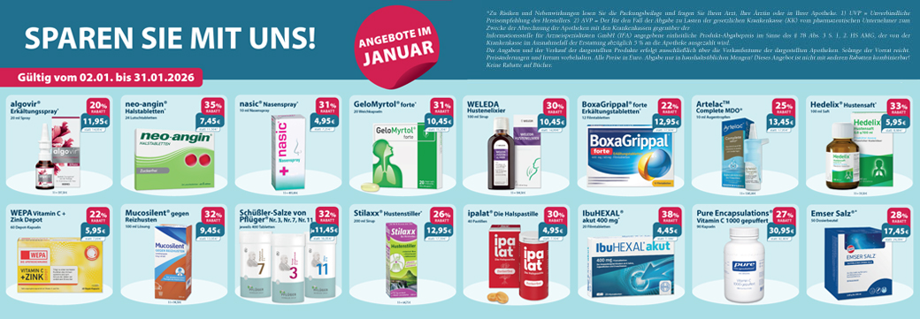 Übersicht über aktuelle Aktionsartikel