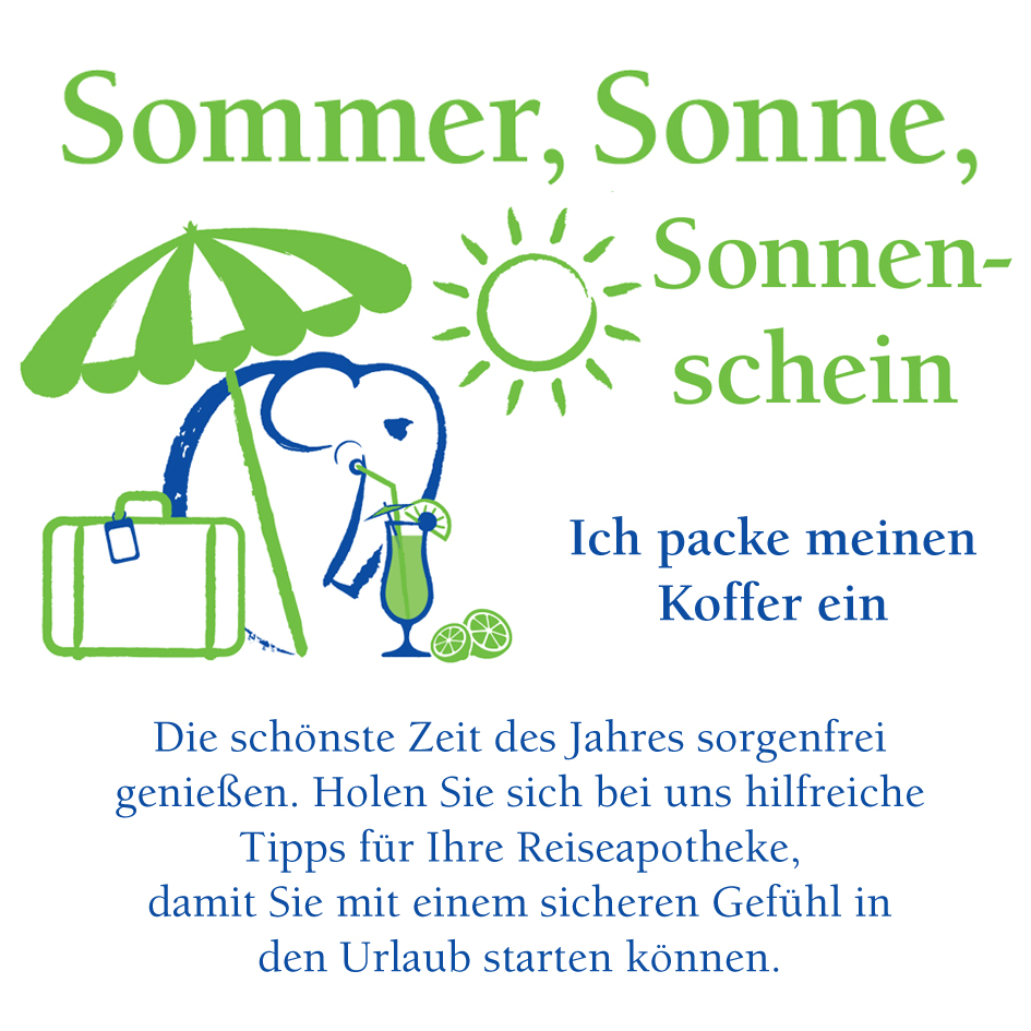 Werbegrafik mit Elefanten-Logo und aktueller Monats-Aktion
